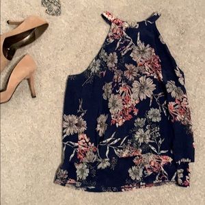 Floral tiered halter top